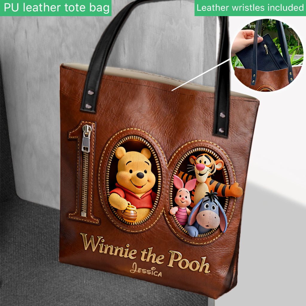 Personalized Winnie the Pooh 100th Anniversary Tote Bag Tote Bag GradoCreations