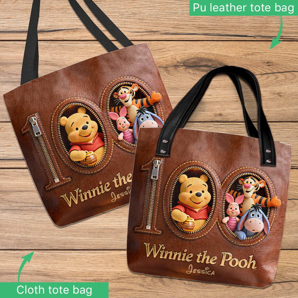 Personalized Winnie the Pooh 100th Anniversary Tote Bag Tote Bag GradoCreations