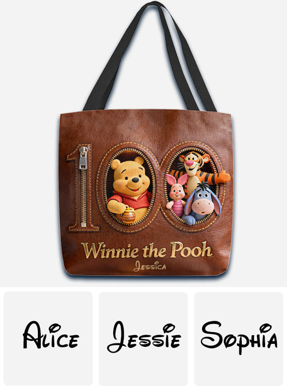 Personalized Winnie the Pooh 100th Anniversary Tote Bag Tote Bag GradoCreations