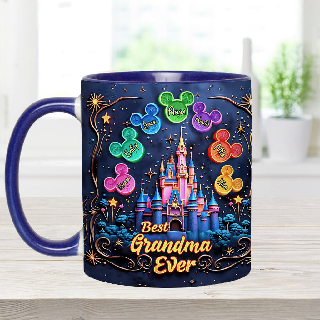 Personalized Accent Mug Best Grandma Ever Custom Names Gift Accent Mug GradoCreations