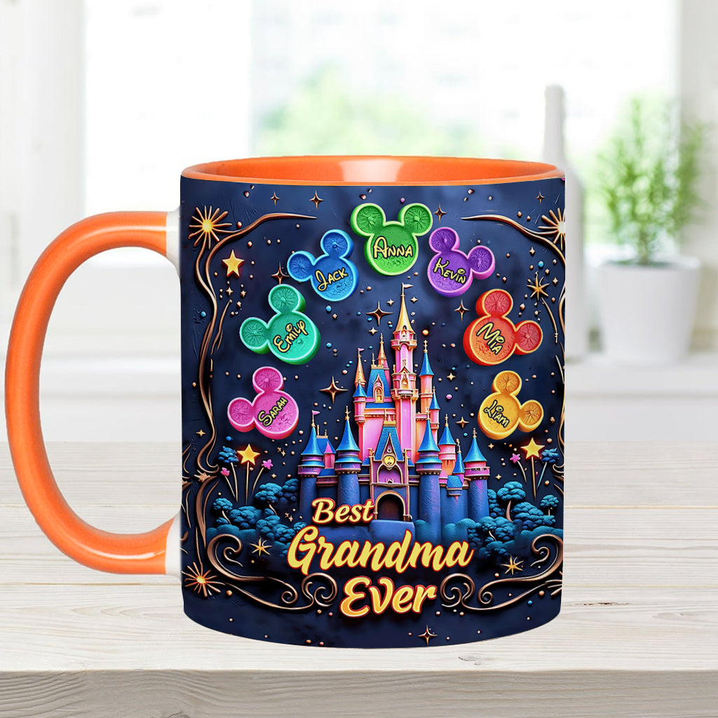 Personalized Accent Mug Best Grandma Ever Custom Names Gift Accent Mug GradoCreations