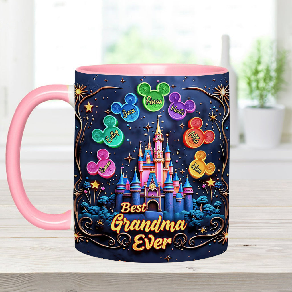 Personalized Accent Mug Best Grandma Ever Custom Names Gift Accent Mug GradoCreations