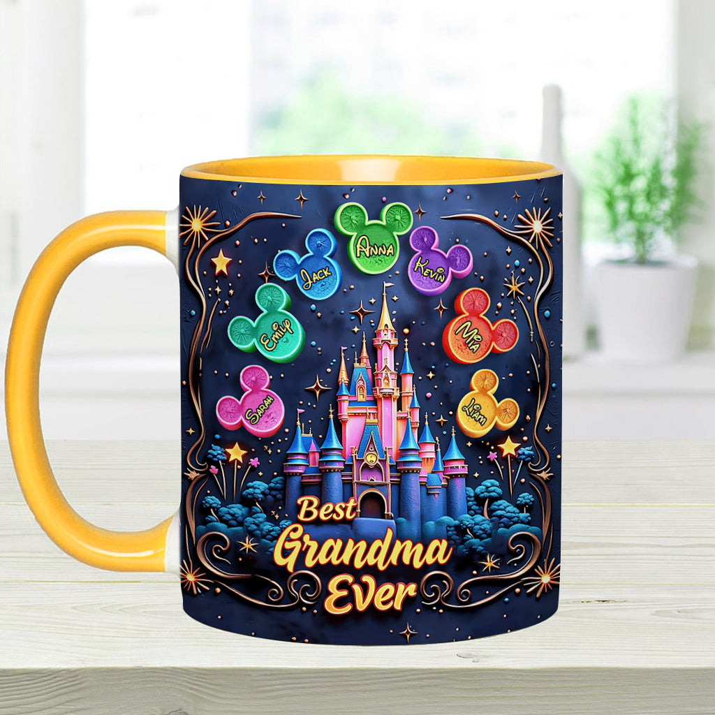 Personalized Accent Mug Best Grandma Ever Custom Names Gift Accent Mug GradoCreations