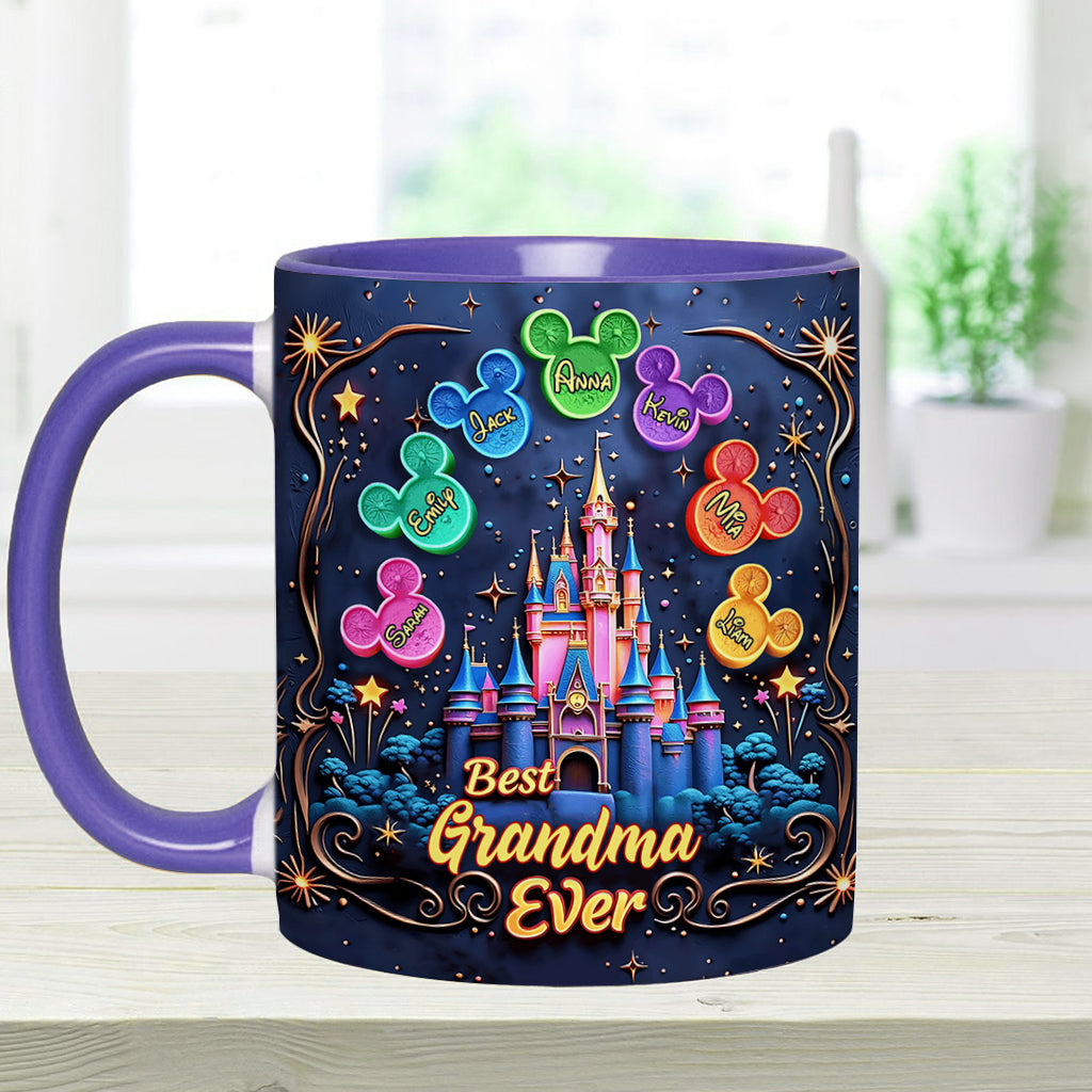 Personalized Accent Mug Best Grandma Ever Custom Names Gift Accent Mug GradoCreations