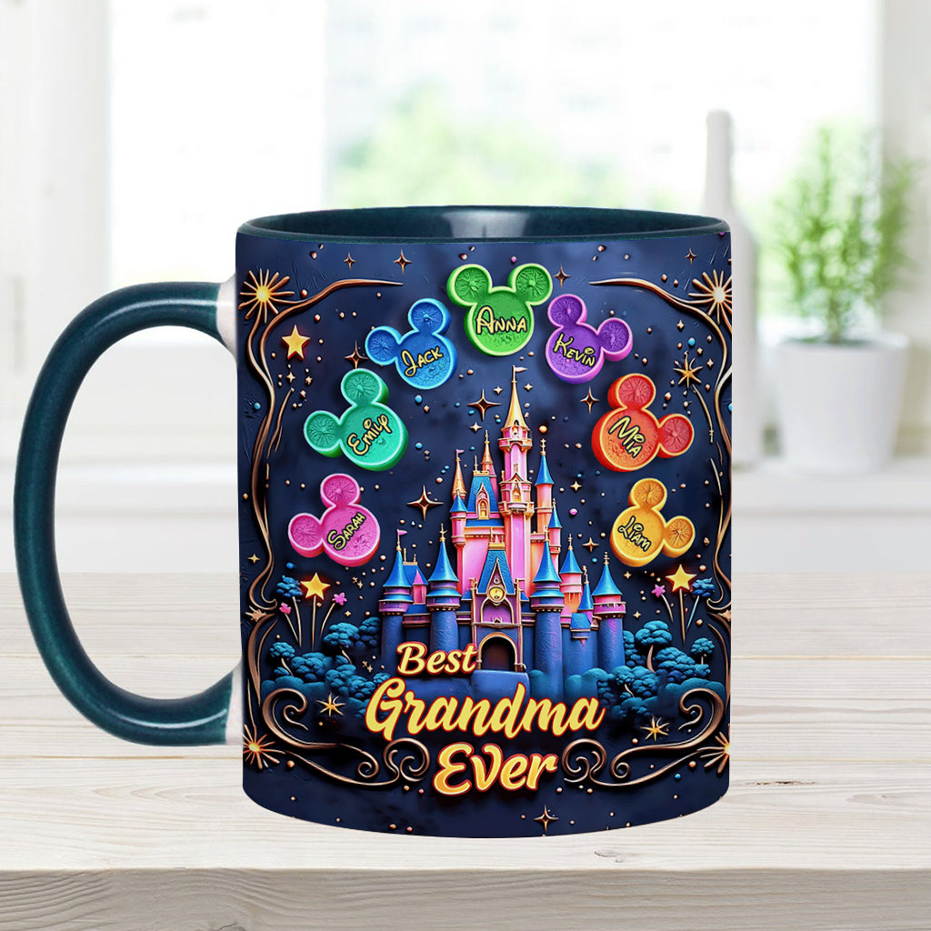 Personalized Accent Mug Best Grandma Ever Custom Names Gift Accent Mug GradoCreations