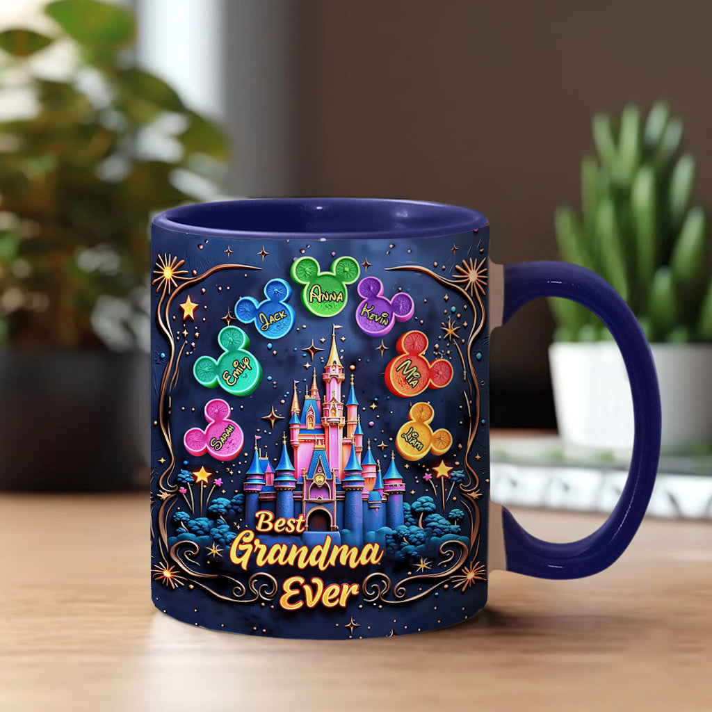 Personalized Accent Mug Best Grandma Ever Custom Names Gift Accent Mug GradoCreations