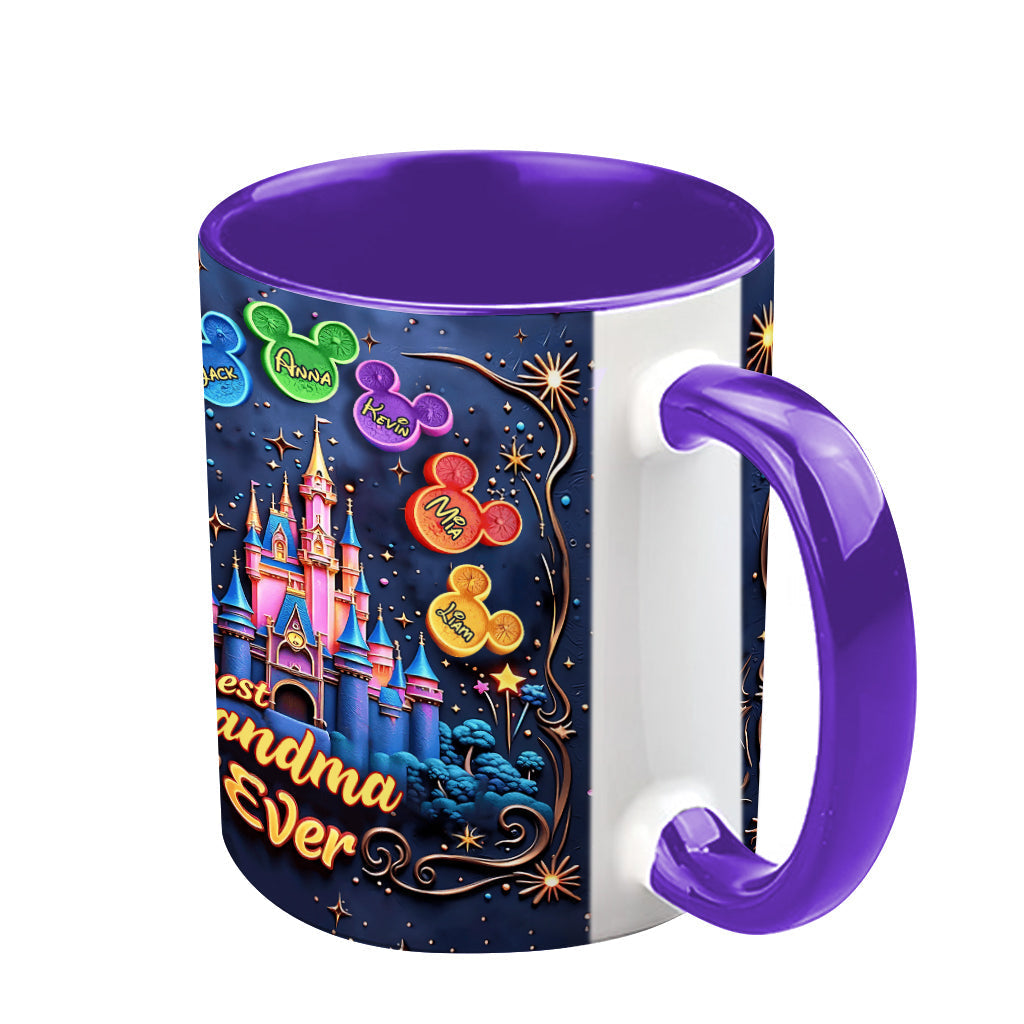 Personalized Accent Mug Best Grandma Ever Custom Names Gift Accent Mug GradoCreations