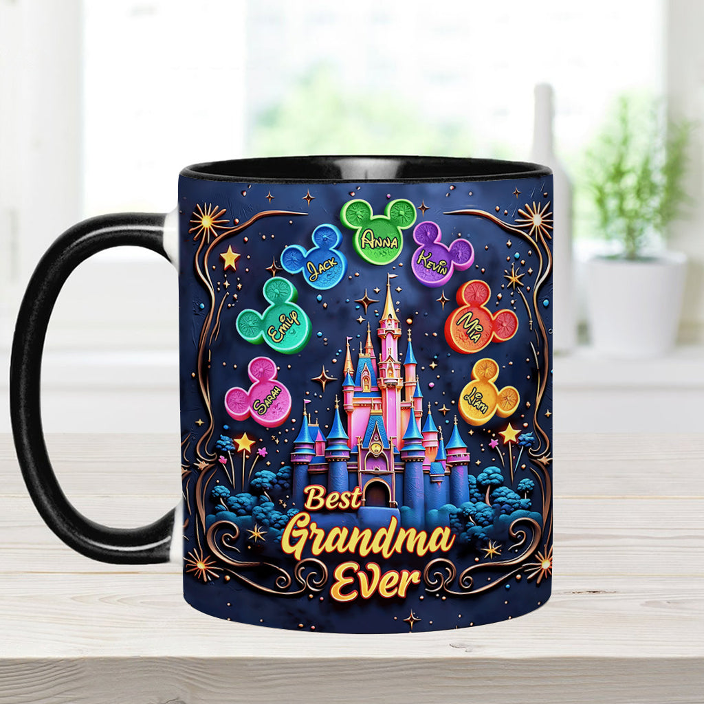 Personalized Accent Mug Best Grandma Ever Custom Names Gift Accent Mug GradoCreations