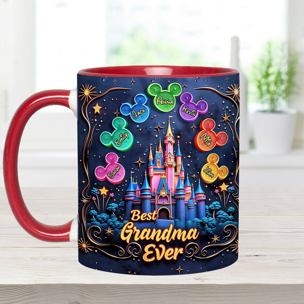 Personalized Accent Mug Best Grandma Ever Custom Names Gift Accent Mug GradoCreations