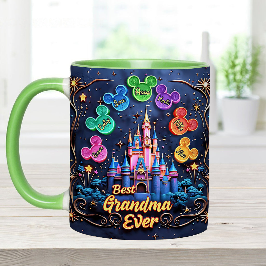 Personalized Accent Mug Best Grandma Ever Custom Names Gift Accent Mug GradoCreations