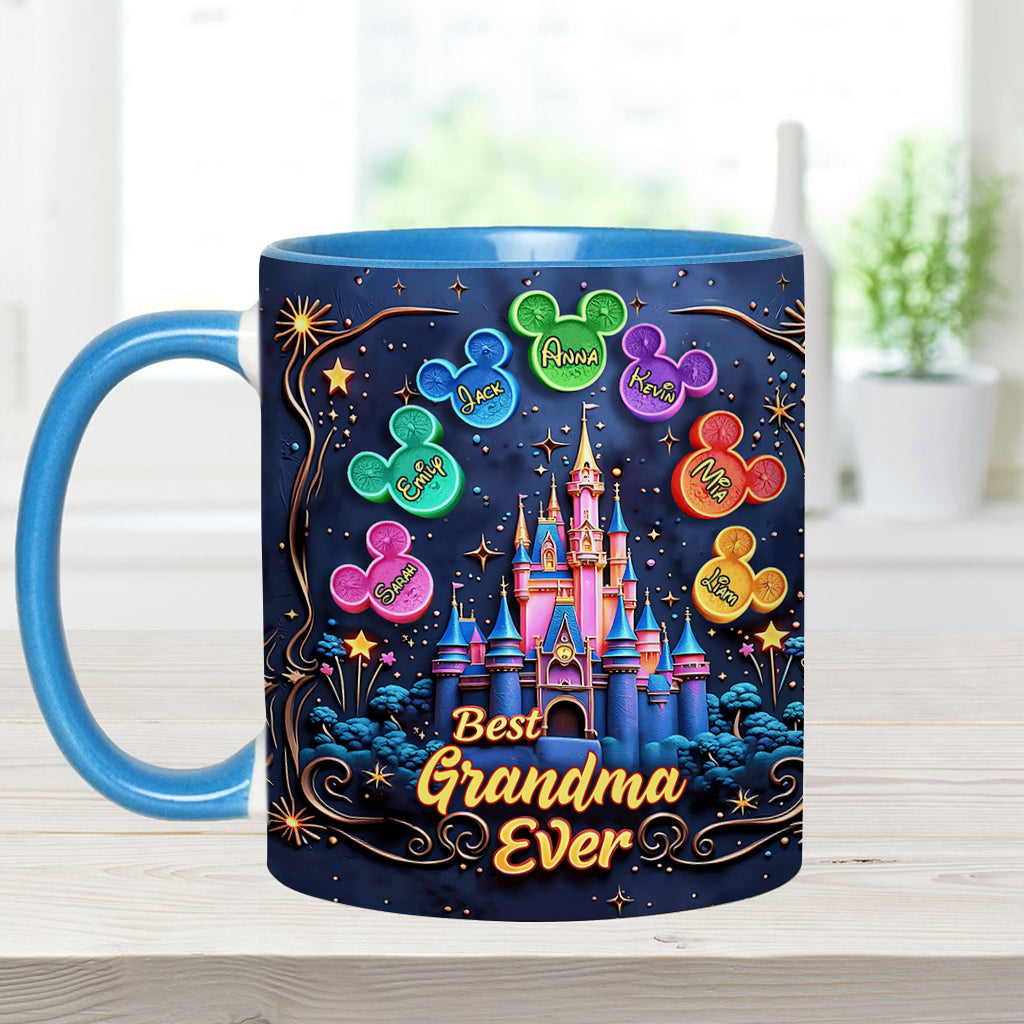 Personalized Accent Mug Best Grandma Ever Custom Names Gift Accent Mug GradoCreations