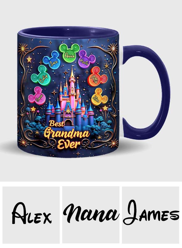 Personalized Accent Mug Best Grandma Ever Custom Names Gift Accent Mug GradoCreations