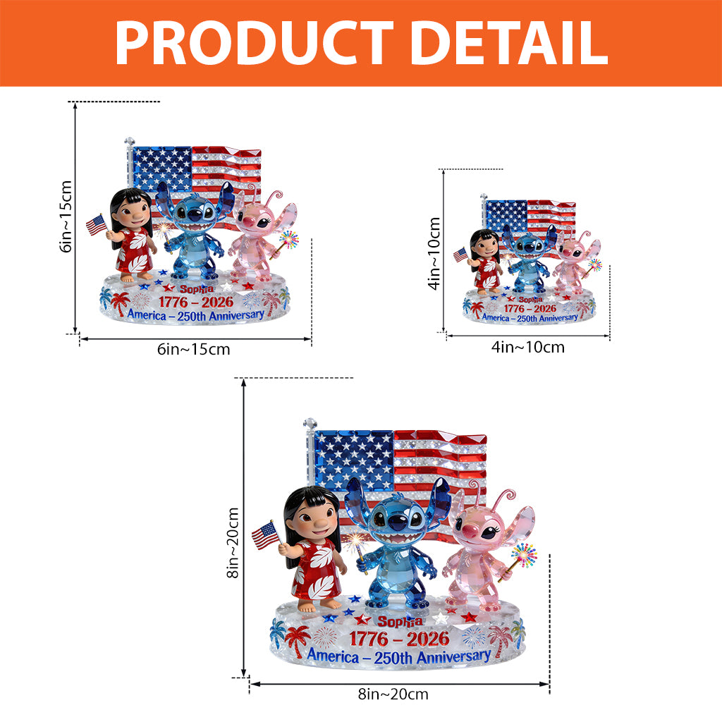 Personalized Acrylic Plaque 250 Years Freedom Custom Gift Custom Shaped Acrylic Plaque GradoCreations