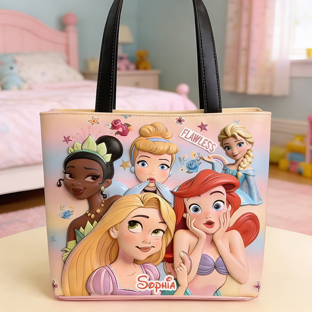 Personalized Princess Tote Bag Custom Name Gift for Girls Tote Bag GradoCreations