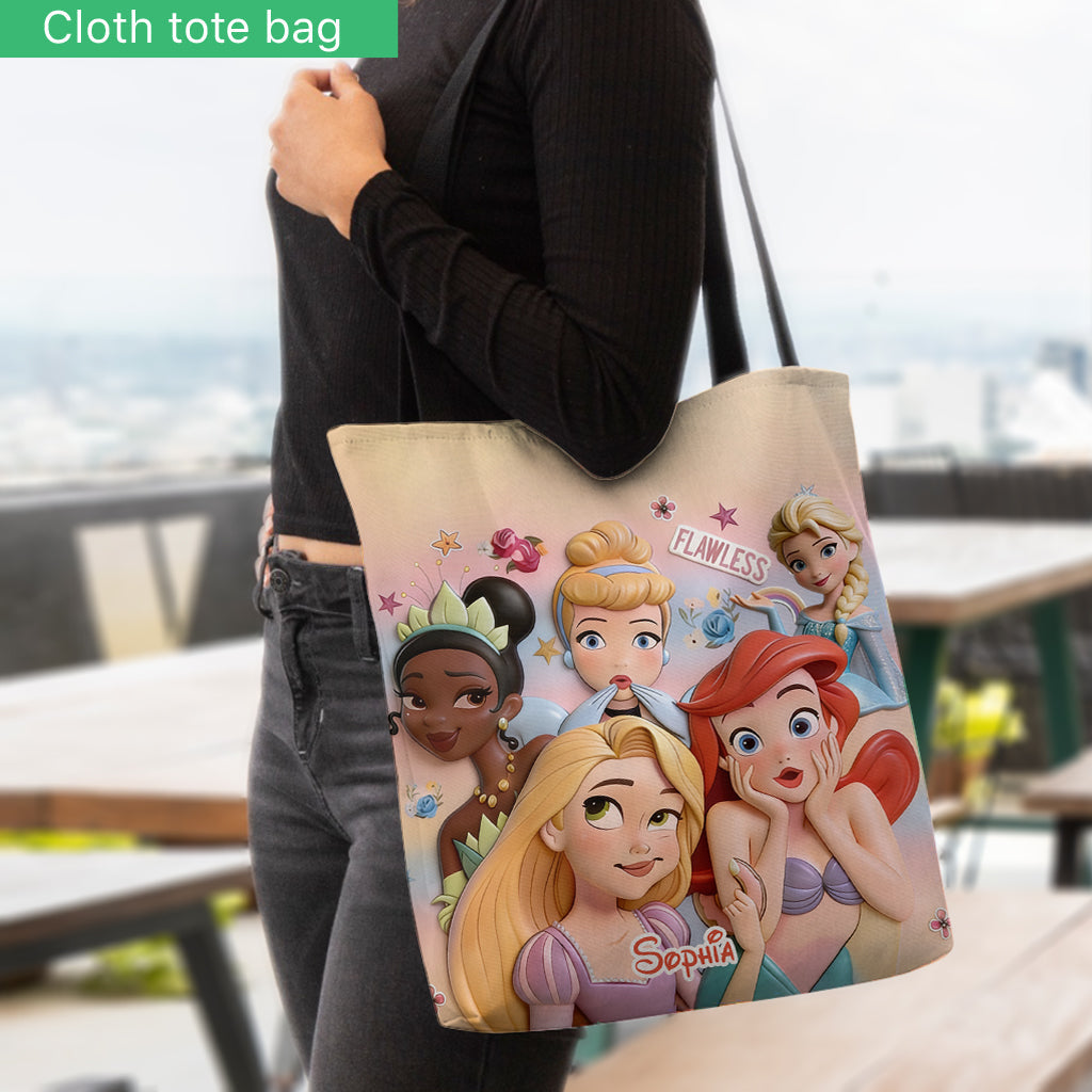 Personalized Princess Tote Bag Custom Name Gift for Girls Tote Bag GradoCreations