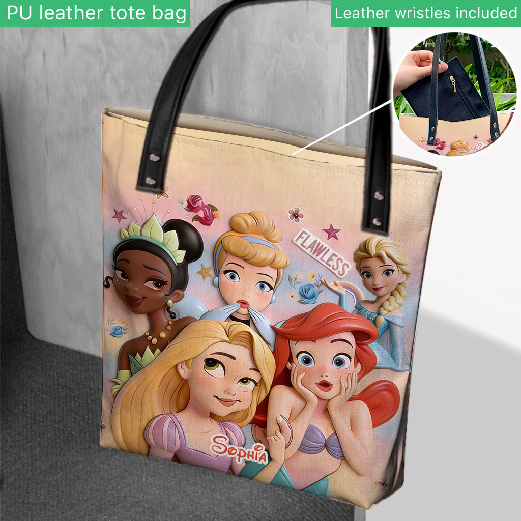 Personalized Princess Tote Bag Custom Name Gift for Girls Tote Bag GradoCreations