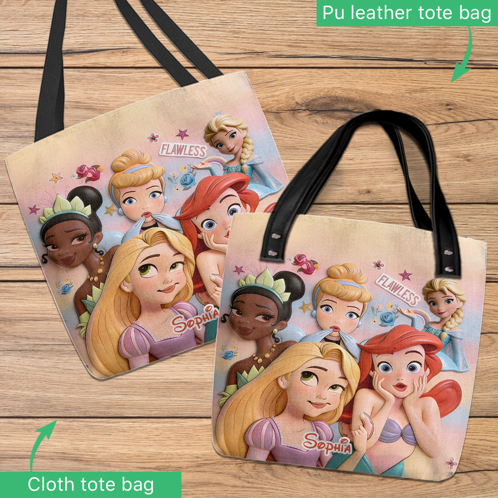 Personalized Princess Tote Bag Custom Name Gift for Girls Tote Bag GradoCreations