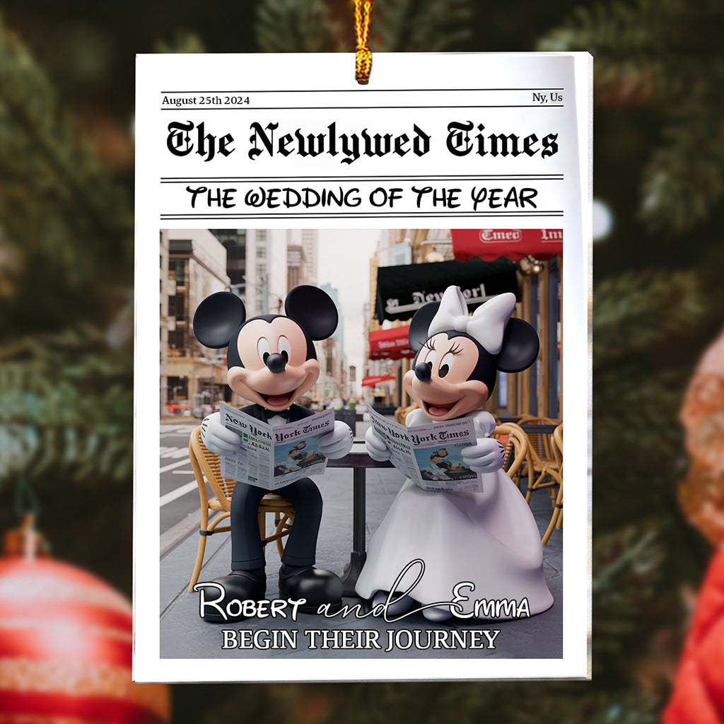 Personalized Acrylic Mouse Ornament Wedding Gift Decor Ornament GradoCreations