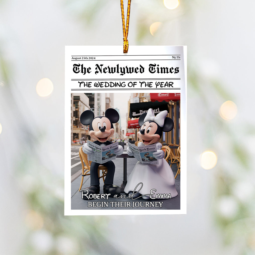 Personalized Acrylic Mouse Ornament Wedding Gift Decor Ornament GradoCreations