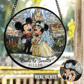 Personalized Mouse Couple Stained Glass Suncatcher Gift Stained Glass Suncatcher GradoCreations