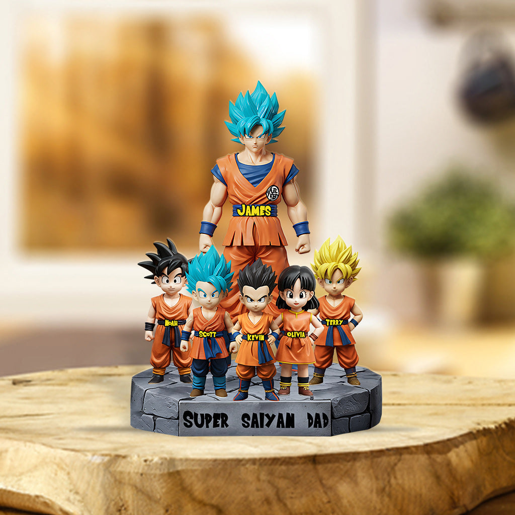 Personalized Super Saiyan Dad Acrylic Plaque Gift for Father's Day