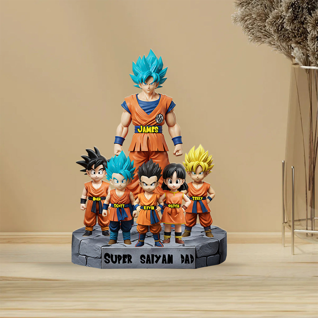 Personalized Super Saiyan Dad Acrylic Plaque Gift for Father's Day