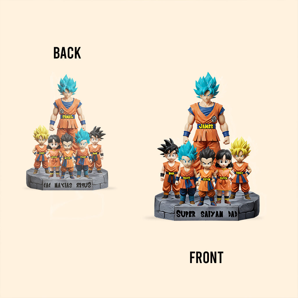 Personalized Super Saiyan Dad Acrylic Plaque Gift for Father's Day