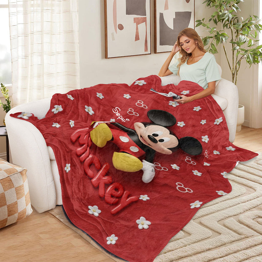 Personalized Mickey Mouse Wearable Blanket for Kids & Adults Wearable Blanket GradoCreations