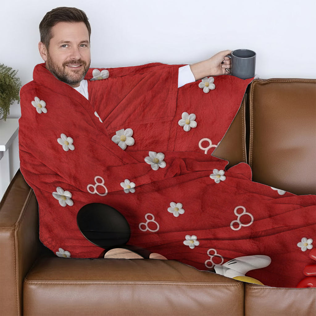 Personalized Mickey Mouse Wearable Blanket for Kids & Adults Wearable Blanket GradoCreations