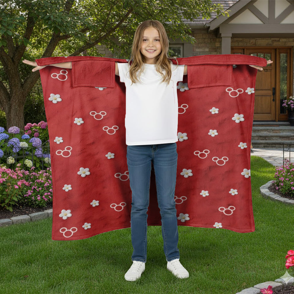 Personalized Mickey Mouse Wearable Blanket for Kids & Adults Wearable Blanket GradoCreations