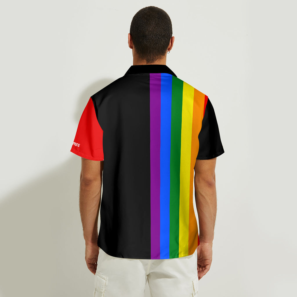 Personalized LGBT Support Hawaiian Shirt Custom Name Gift Hawaiian Shirt GradoCreations