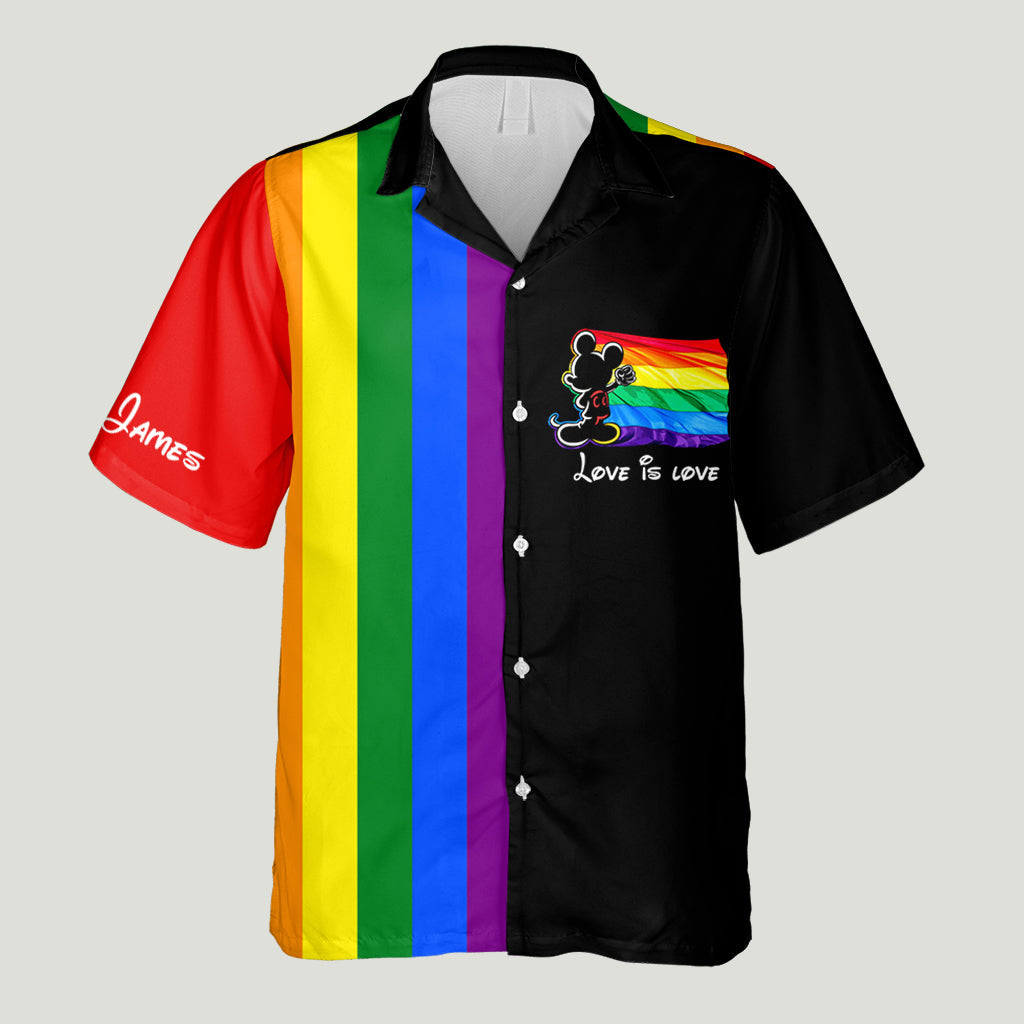 Personalized LGBT Support Hawaiian Shirt Custom Name Gift Hawaiian Shirt GradoCreations