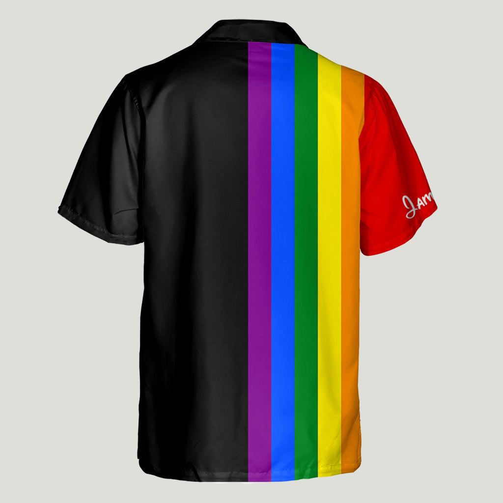 Personalized LGBT Support Hawaiian Shirt Custom Name Gift Hawaiian Shirt GradoCreations