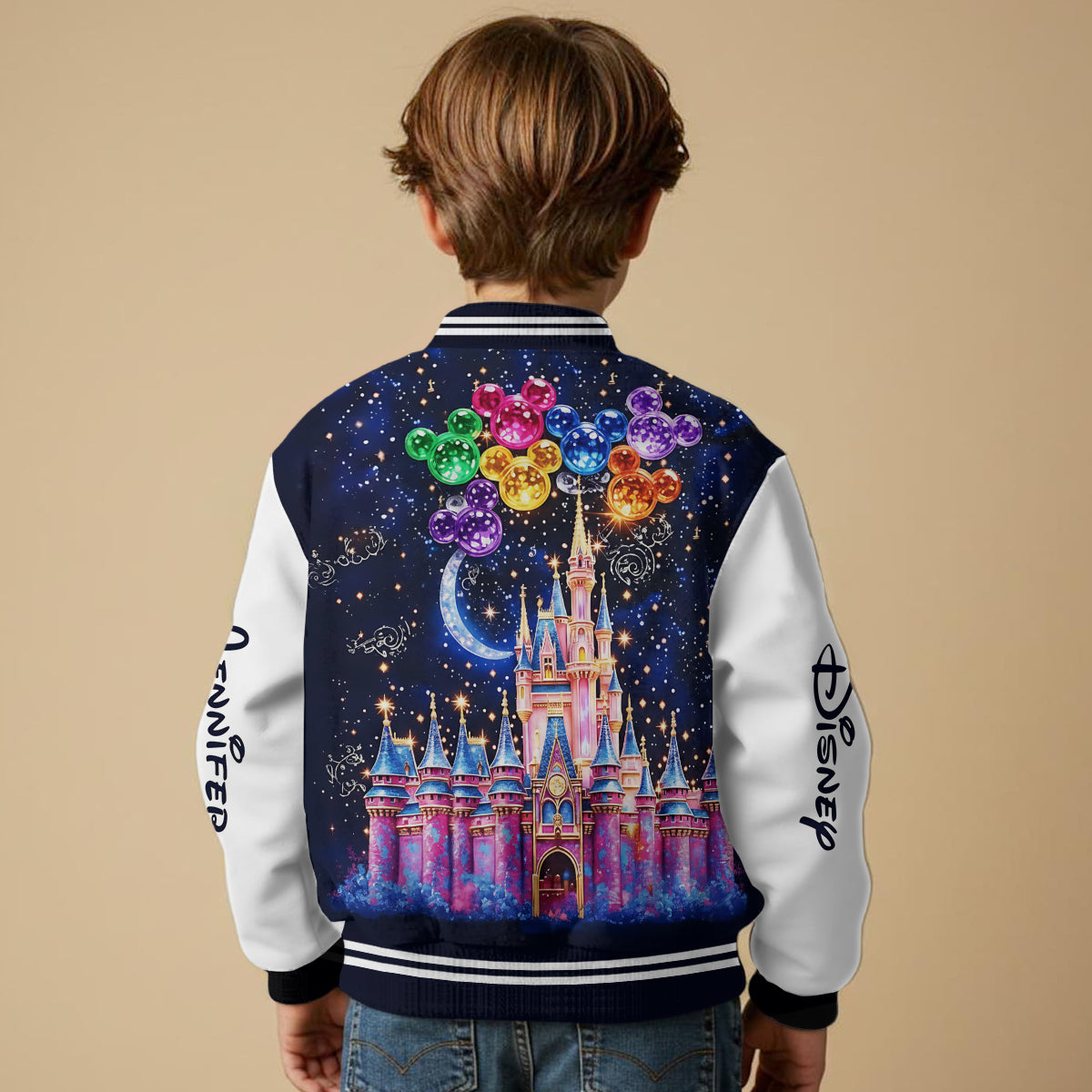 Personalized Disney Castle Varsity Jacket Custom Name Gift Varsity Jacket GradoCreations
