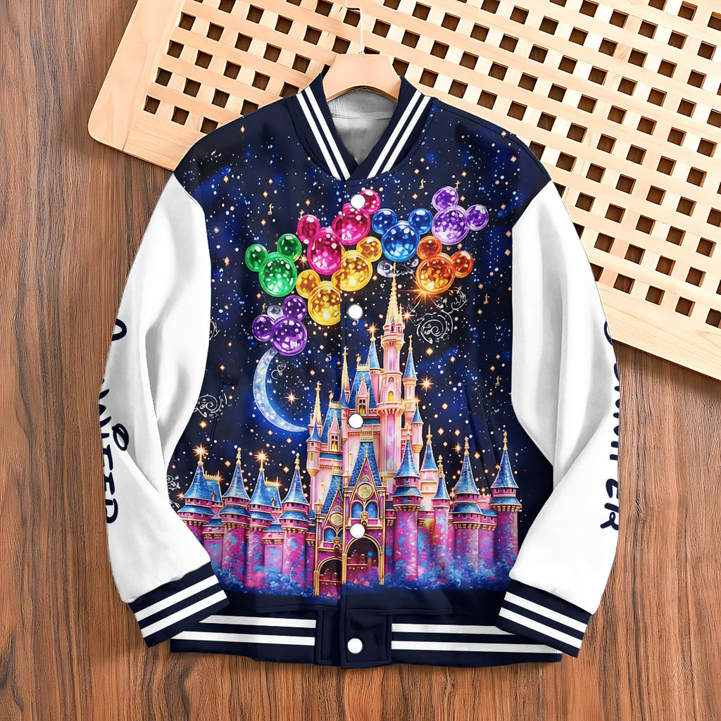 Personalized Disney Castle Varsity Jacket Custom Name Gift Varsity Jacket GradoCreations
