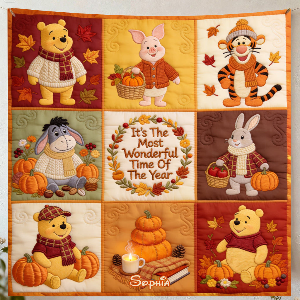 Personalized Flannel Bear Blanket Gift for Family Warm Cozy Blanket GradoCreations