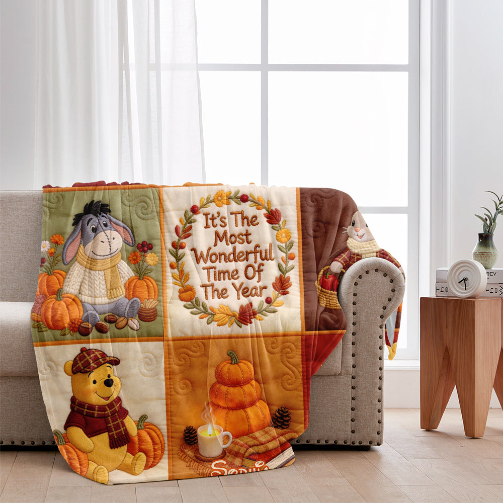 Personalized Flannel Bear Blanket Gift for Family Warm Cozy Blanket GradoCreations