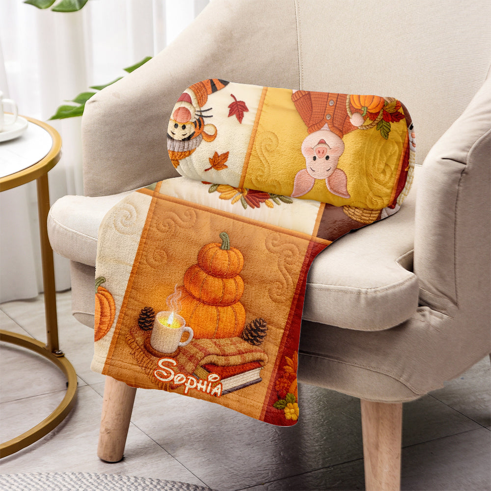 Personalized Flannel Bear Blanket Gift for Family Warm Cozy Blanket GradoCreations
