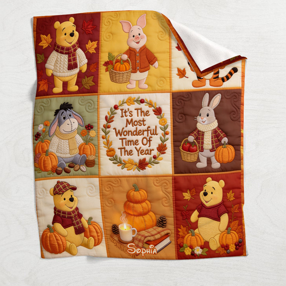 Personalized Flannel Bear Blanket Gift for Family Warm Cozy Blanket GradoCreations
