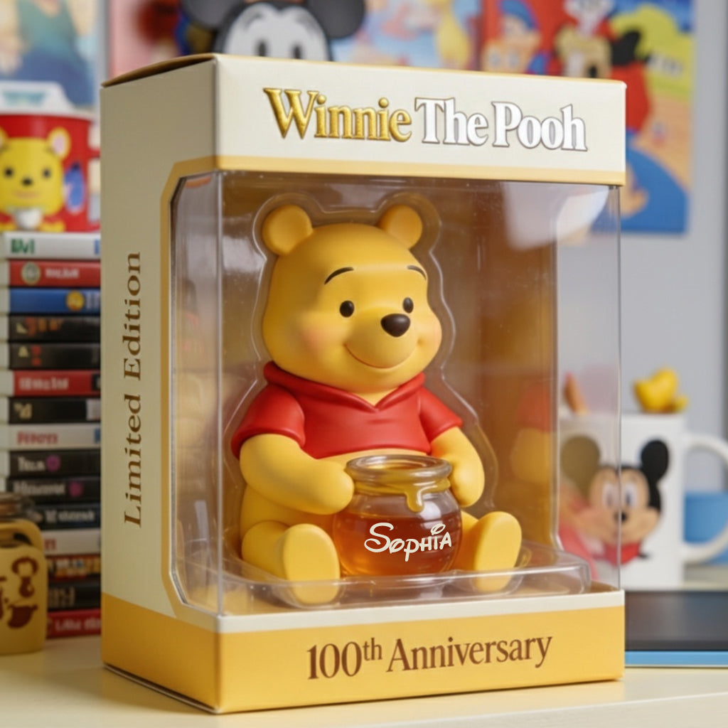 Personalized Acrylic Plaque Yellow Bear 100th Anniversary Gift Custom Shaped Acrylic Plaque GradoCreations