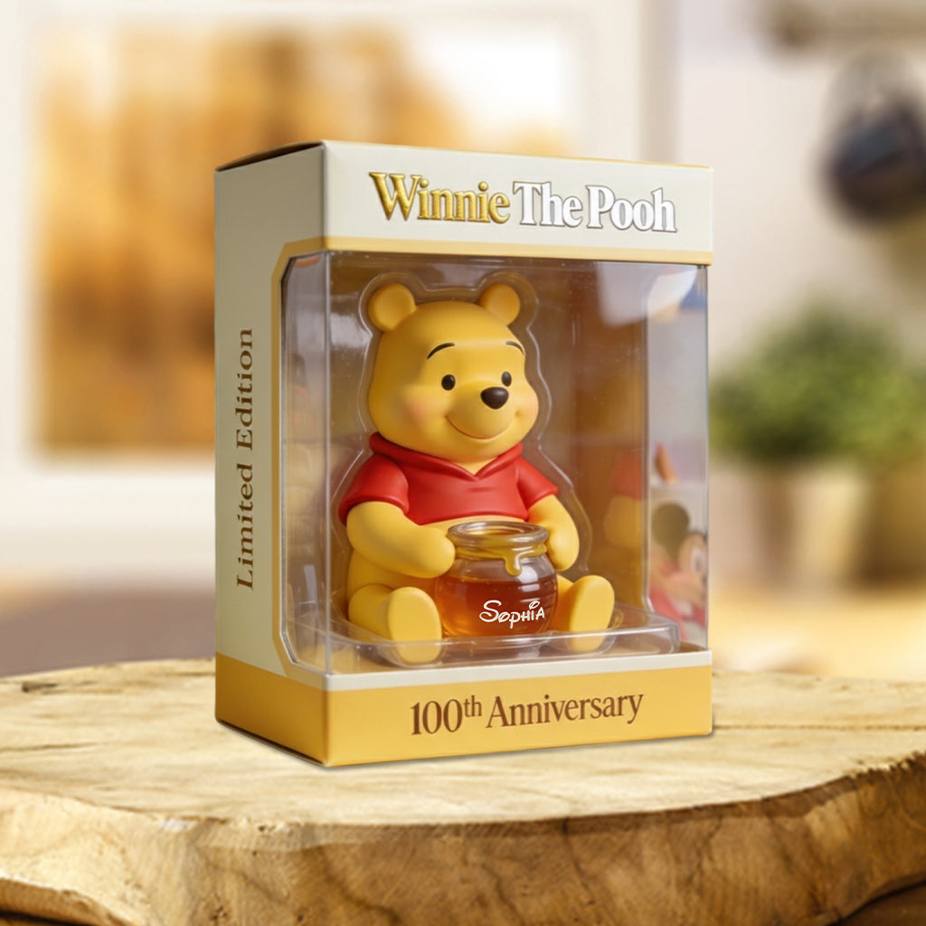 Personalized Acrylic Plaque Yellow Bear 100th Anniversary Gift Custom Shaped Acrylic Plaque GradoCreations