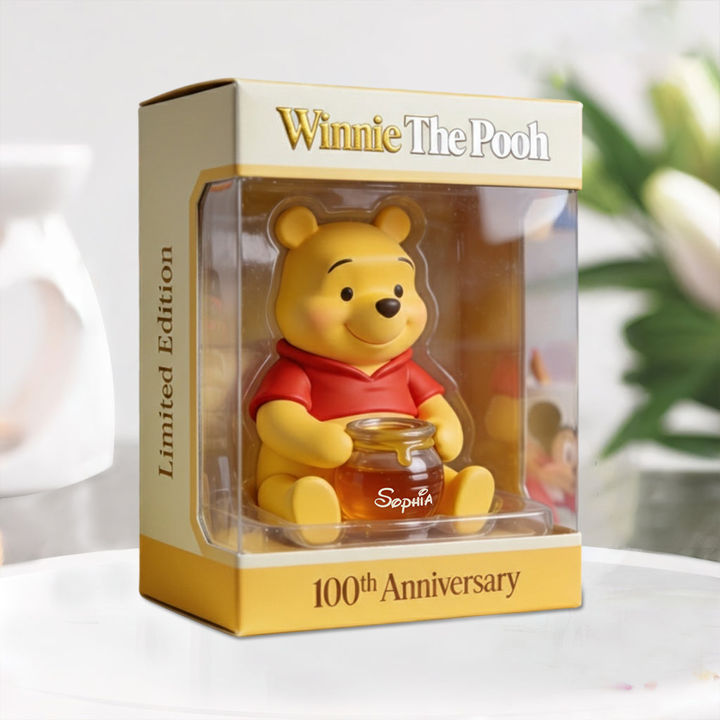 Personalized Acrylic Plaque Yellow Bear 100th Anniversary Gift Custom Shaped Acrylic Plaque GradoCreations