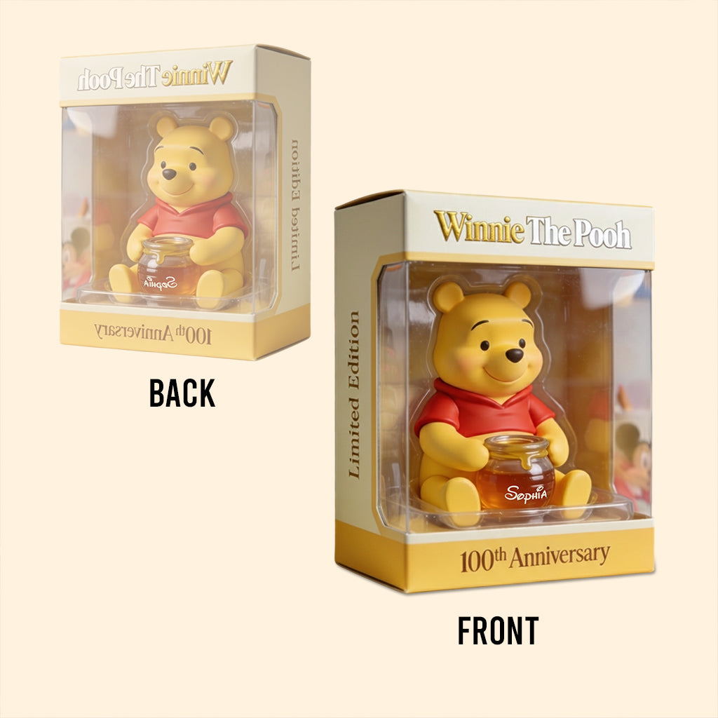 Personalized Acrylic Plaque Yellow Bear 100th Anniversary Gift Custom Shaped Acrylic Plaque GradoCreations