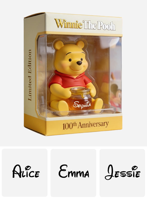 Personalized Acrylic Plaque Yellow Bear 100th Anniversary Gift Custom Shaped Acrylic Plaque GradoCreations