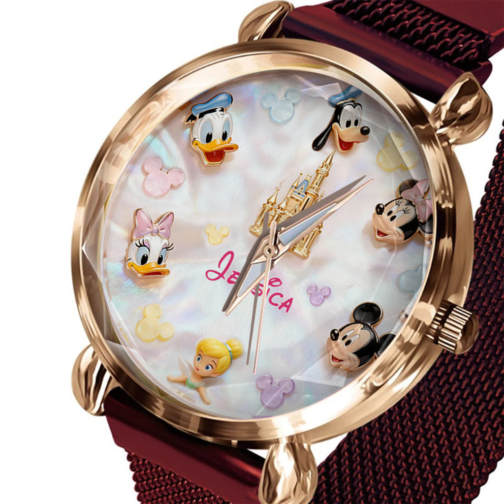 Personalized Disney Women's Hand Watch Custom Name Gift Women Hand Watch GradoCreations