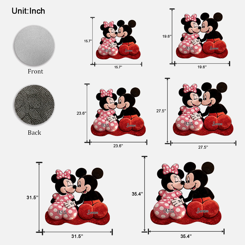 Personalized Cartoon Mouse Shaped Doormat Rug Gift for Kids Shaped Doormat GradoCreations