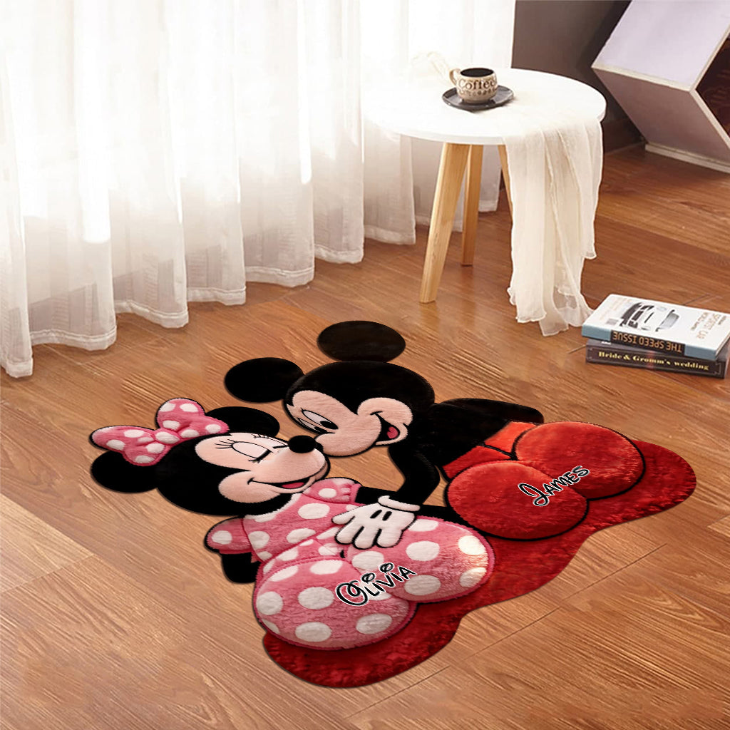 Personalized Cartoon Mouse Shaped Doormat Rug Gift for Kids Shaped Doormat GradoCreations