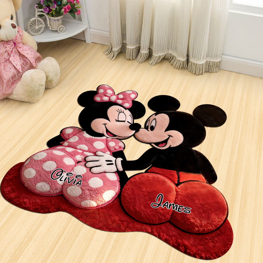 Personalized Cartoon Mouse Shaped Doormat Rug Gift for Kids Shaped Doormat GradoCreations