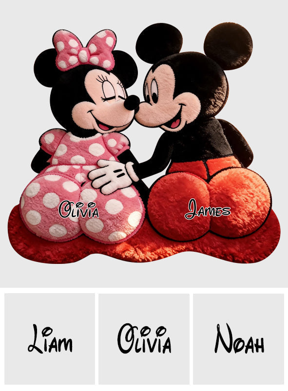 Personalized Cartoon Mouse Shaped Doormat Rug Gift for Kids Shaped Doormat GradoCreations
