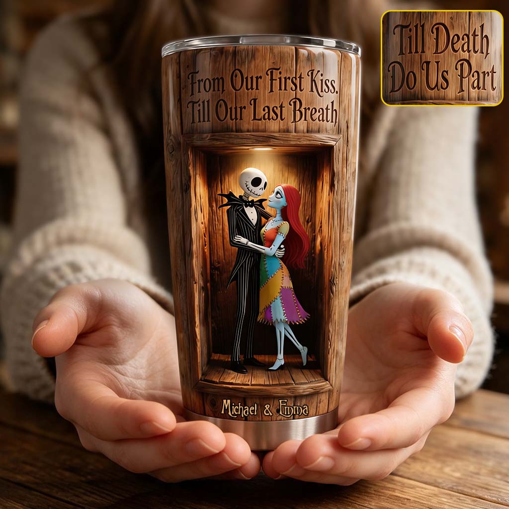 Personalized Nightmare Tumbler From Our First Kiss Gift for Couples Tumbler GradoCreations